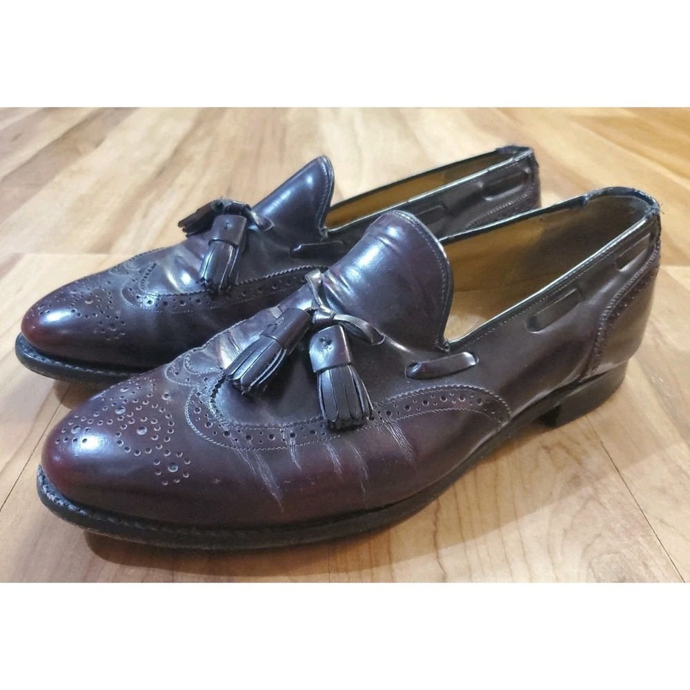 Johnston & Murphy‎ Tassel Loafers Men's 9.5 D Burgundy Leather Dress Shoes